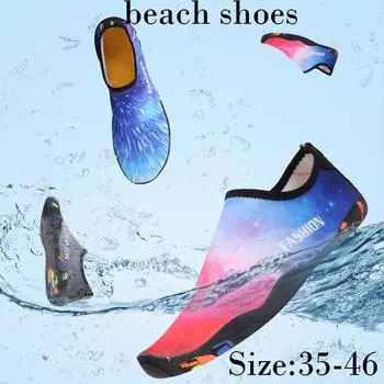 35-46 обувь унисекс для водных видов спорта, многофункциональная пляжная обувь для дайвинга, мужская пляжная обувь большого размера 35 чёрный