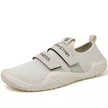 35-46 Пляжная обувь с сеткой, воздухопроницаемая обувь для плавания, домашняя обувь для йоги и фитнеса, мужская пляжная обувь большого размера, женская обувь для воды большого размера 35 белый
