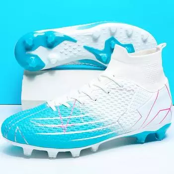 35-47 мужские крупномасштабные футбольные бутсы с длинными ногтями, противоскользящие и износостойкие, TPR, искусственный Corthiro, уличные молодежные футбольные бутсы 35 фиолетовый