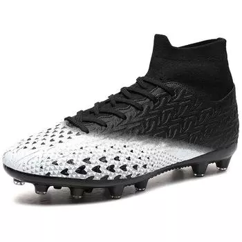 35-47 высокие футбольные бутсы большого размера с длинными ногтями, мужская спортивная обувь из ПВХ, футбольные бутсы для мальчиков 35 белый