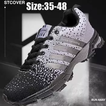 35-48 мужские/женские кроссовки большого размера, сверхлегкие дышащие кроссовки Flyknit, дешевые кроссовки с просветом 35 чёрный