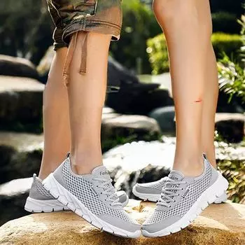 35-48 Сверхлегкие кроссовки для бега на открытом воздухе с дышащей сеткой большого размера, кроссовки 35 чёрный