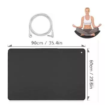 35,4x23,6-дюймовый заземляющий коврик для сна, коврик для восстановления и снятия боли при восстановлении и терапии стоп, коврик для йоги для сна, помощь и помощь AU Plug чёрный