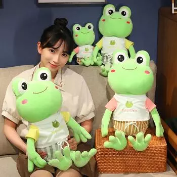 35/50/65 см зеленая лягушка плюшевая игрушка мягкая мягкая игрушка длинные руки ноги милая кукла детская подушка для объятий дети мальчик подарки на день рождения 35cm жёлтый