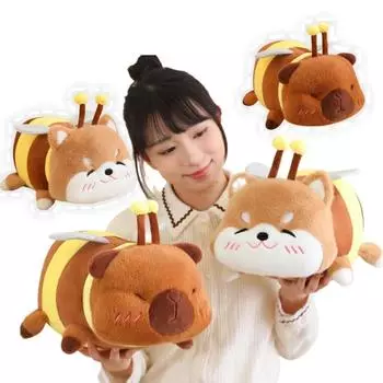 35/50 см креативная пчела капибара сиба-ину собака плюшевые игрушки мультяшные мягкие куклы подушки подруги подарки на день рождения декор комнаты about 35cm