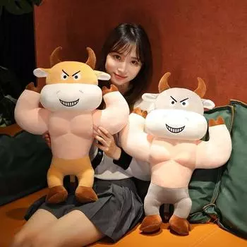 35/55 см Изысканная кукла-животное Очаровательная плюшевая набивная подушка для сна Подушка для мальчиков и девочек Подарок 35cm жёлтый