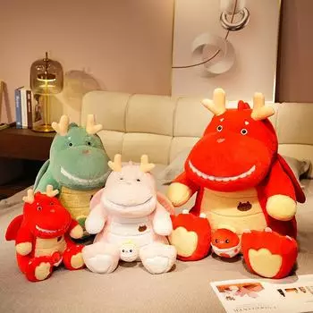 35~55 см Красный Розовый Зеленый Динозавр Кукла Плюшевая Игрушка Мягкая Гигантская Мультяшная Животная Мягкая Подарок На День Рождения 35cm зелёный