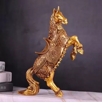 35,56 см. Декоративная скульптура «Встающая лошадь». Элегантная статуэтка лошади для дома, декора офиса. Идеальный подарок для влюбленных, любителей лошадей, животных.