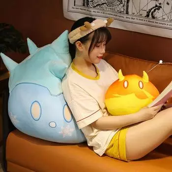 35-65 см 7 стилей игры Genshin Impact плюшевая подушка игрушка слизь плюшевые игрушки мягкая подушка для детей подарки для взрослых 35cm pillow