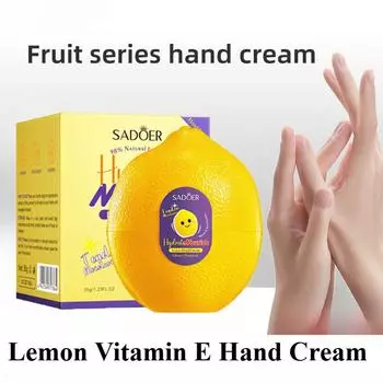 35 г крема для рук с лимоном и витамином Е, увлажняющий и питательный для рук, уход за кожей осенью и зимой 35g