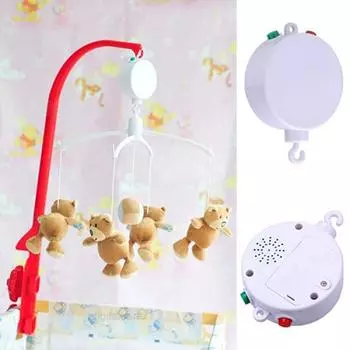 35 мелодий, детская мобильная заводная кроватка, колокольчик, электрическая музыкальная шкатулка с авторотацией