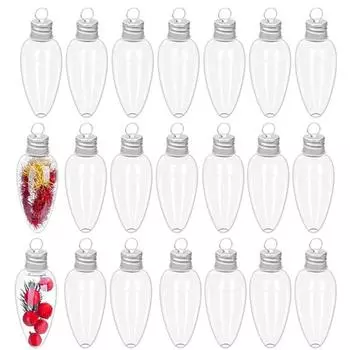 35 мл маленькая лампочка конфеты бутылка заполняемые контейнеры рождественская елка подвесное украшение украшения для вечеринки 1