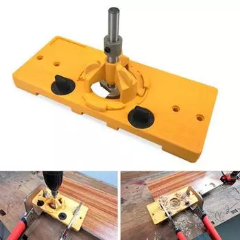 35 мм чашка стиль шарнир расточный шаблон сверло направляющая набор локаторов DIY деревообрабатывающий инструмент синий