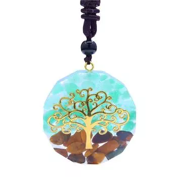 35 мм подвеска ожерелье хрустальный кулон гравий гель капля смола кулон ручной работы Dongling Jade