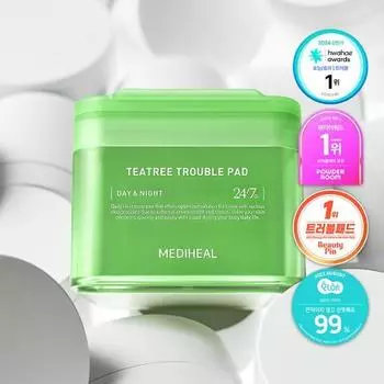[35 наград] Mediheal Tea Tree Soothing Pads 100 листов, популярная взрывная косметика в Корее