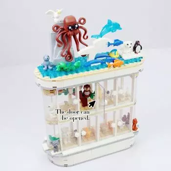 35 различных мини-животных, городские строительные блоки, игрушки для детей, рождественский подарок, MOC, витрина, конструктор, кирпичи, 4, 6, 8 лет