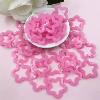 35 шт. 30 мм для ожерелья, сережек, полупрозрачных свободных бусин, акриловых модных украшений своими руками, желейных цветных звездных подвесных бусин