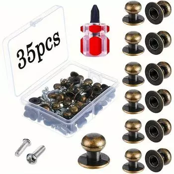 35 шт. Мини-круглые ручки-идеально подходят для шкатулок для драгоценностей и небольшой мебели. Винтажный ящик. Металлические круглые ручки-органайзер для ювелирных изделий. Ручки с винтами. 35pcs