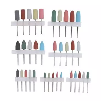 35 шт. силиконовых насадок для ногтей, 7 типов, вращающаяся головка, пилка для чистки кутикулы, маникюрные инструменты, силиконовые N