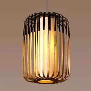 35 см подвесные светильники абажуры для гостиной лампа для комнаты потолочные светильники для зала бамбуковые лампы цилиндрические