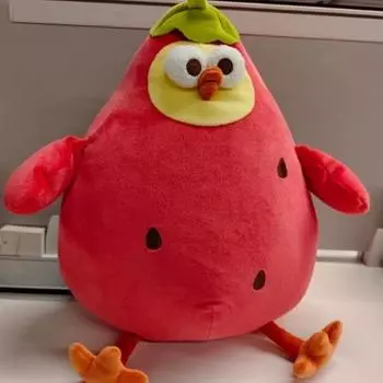 35 см забавная плюшевая курица-арбуз, мягкая мохнатая кукла-фрукт, украшение для дома, лучший рождественский подарок для девушки 35cm красный