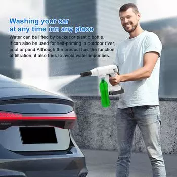 35Bar 300W High Pressure Car Washer Water Gun Foam Generator Cordless Washing Machine Water Pump for Battery