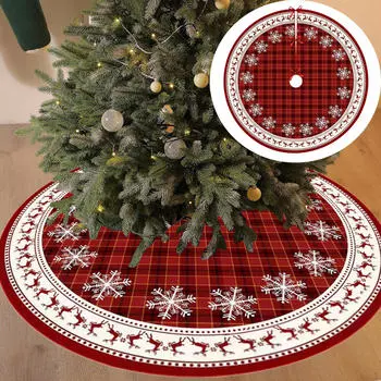 35inch Christmas Tree Skirt Xmas Gift Indoor Party Home Winter Holiday Mat
