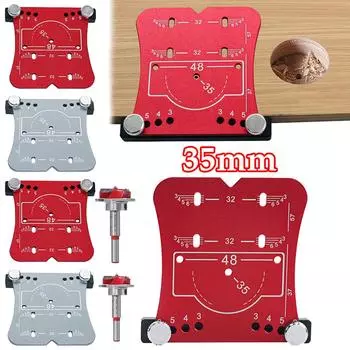 35mm Woodworking Hinge Hole Opener Punch Tool Hinge Punch Locator Hinge Drill Guide Hole Punch Locator for Door Hinges Mounting