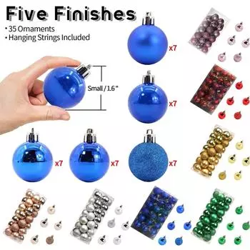 35PC Рождественские шары Украшения Шары Украшение Рождественской елки Подвесные шары красный