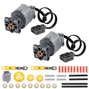 35PCS 88003 power function L motor совместимы с техническими деталями LEGO, предварительно собранными строительными блоками, игрушками для автомобилей, MOC block power up