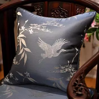 35x50 /45 /40x60 /50 /60 см Чехол для подушки из жаккарда с рисунком журавлика, наволочка для спинки дивана из сатина, наволочка для поясницы дивана 450mm*450mm