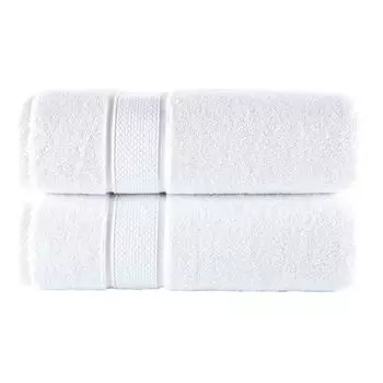 35x75 см и 70x140 см 2 шт большие белые банные полотенца для рук хлопковые высокоабсорбирующие толстые полотенца для ванной комнаты дома отеля взрослых спортзала 35x75cm 2pcs