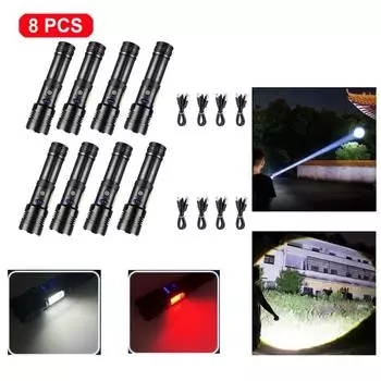 3600 мАч большой емкости ABS фонарик перезаряжаемый зум фонарик 1500 м дальний уличный фонарь кемпинговый фонарь мощный фонарик 1 PCS