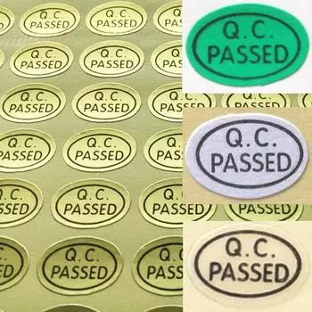 3600 шт. 13x9 мм, наклейка с надписью «QC PASSED», бирка овальной формы для заводского производства, контрольный штамп, заводская обработка, контроль качества