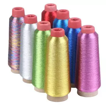 3600M ручная яркая шелковая золотая нить серебряная нить для компьютерной вышивки серебряный