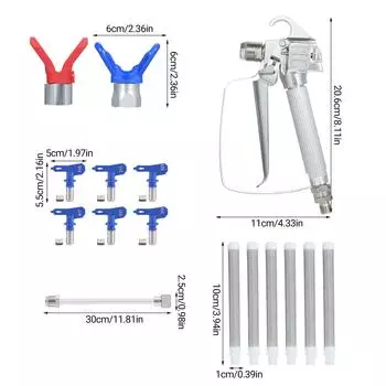 3600PSI безвоздушный распылитель краски высокого давления, наконечники для безвоздушного распылителя, двусторонняя безвоздушная краска