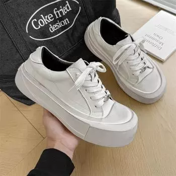 3608 маленькие белые туфли весна новая пара спортивная повседневная универсальная обувь на платформе с толстой подошвой, нишевая обувь с большой головой 36