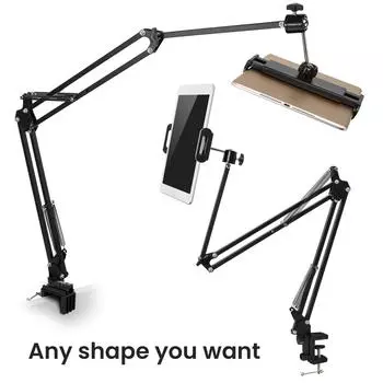 360 Degree Long Arm Tablet Holder Stand for 4 to 11inch Tablet Smartphone Bed Desktop Lazy Holder Bracket Support for iPad
