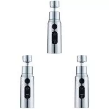 360 Degree Rotatable Faucet Extender Anti Splash Faucet Aerator (Silver)