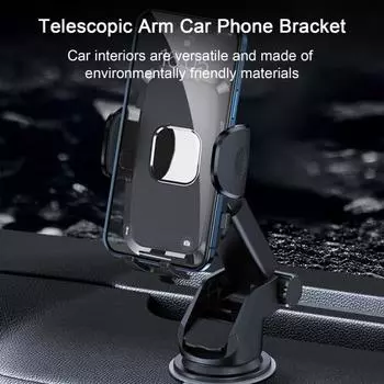 360 Degree Rotatable Telescopic Swivel Joint Car Arm Mount Phone Holder Suction Cup