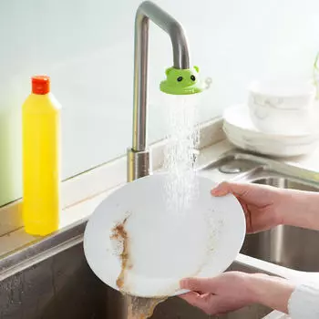 360 Degree Rotating Cartoon Water Strainers Kitchen Faucet Saving Water Sprayers Quality Colanders Water Saving Faucet бежевый