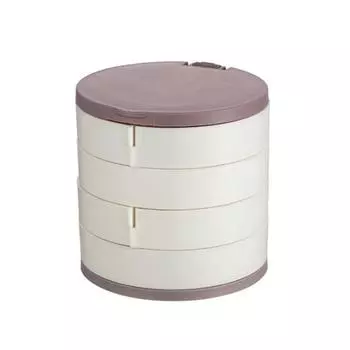 360 Degree Rotating Jewelry Holder Display Tray Jewelry Storage Box Multilayer Rotating Plastic Stand Earring Ring Box Cosmetics