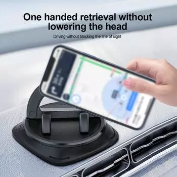360 Degree Rotation Car Phone Holder Dashboard Stand Bracket Universal for iPhone Samsung Xiaomi Huawei Car Accessories чёрный