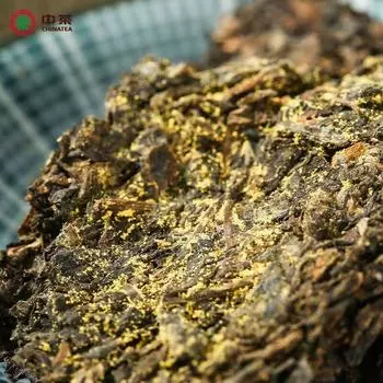 360 г Темный чай Аньхуа Кирпич Хунань Золотой цветок Органический черный чай Фуча ручной работы