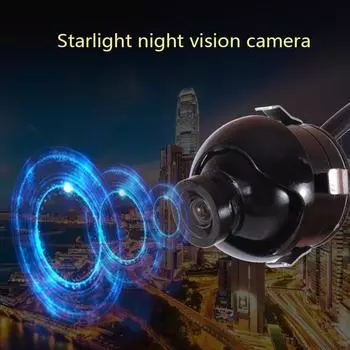 360-градусная камера заднего вида для автомобиля, ночное видение заднего вида, парковочная камера, водонепроницаемая, проводная камера HD, автомобильные аксессуары чёрный