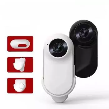 360-градусная спортивная камера с магнитной присоской, камера для большого пальца, может ездить, снимать, путешествовать, снимать с водонепроницаемым рукавом IP6 белый