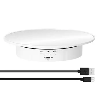 360-градусный электрический вращающийся поворотный стол-дисплей с реквизитом для видеосъемки, регулируемая скорость вращения дисплея