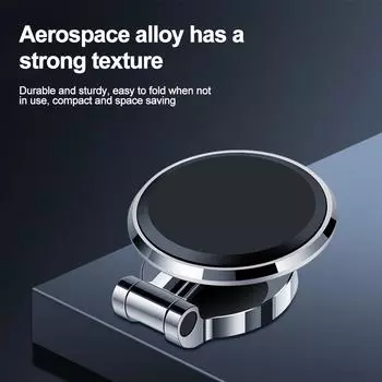 360-градусный магнитный автомобильный держатель для мобильного телефона, магнитный автомобильный кронштейн, складная поддержка смартфона в автомобиле, универсальная для всех телефонов чёрный