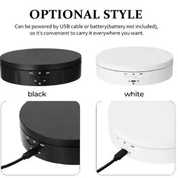 360-градусный поворотный держатель для ювелирных изделий, аккумулятор для фотосъемки, видеосъемки, реквизит, 145 мм, электрическая вращающаяся подставка для дисплея, зеркало белый