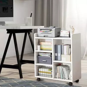 360-градусный шкив, увеличивающий высоту конструкции, картотечный шкаф, много отделений, открытая полка для хранения файлов, держатель для хранения в гостиной, решетка белый